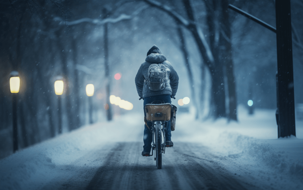 elcykel om vinteren